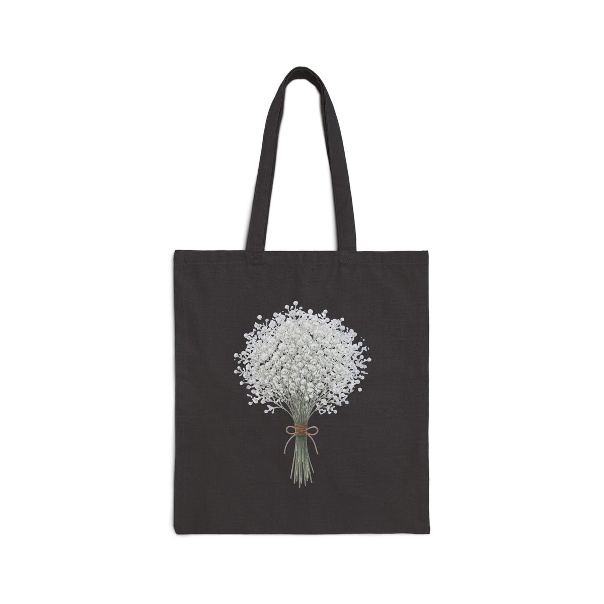 Tote Bag — Delicate Baby's Breath Bouquet Canvas Tote | Floral Eco Shopper