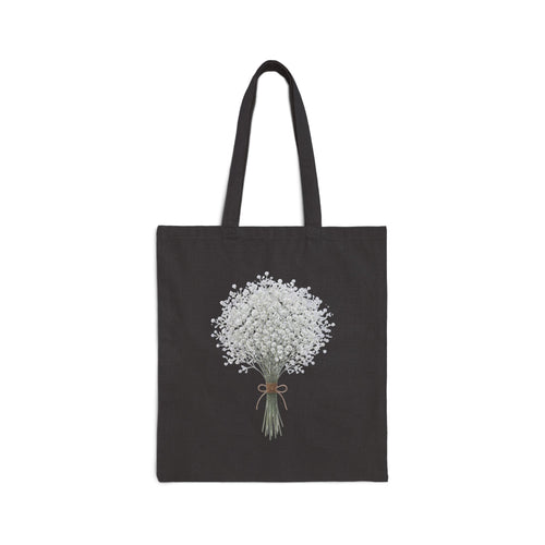 Tote Bag — Delicate Baby's Breath Bouquet Canvas Tote | Floral Eco Shopper