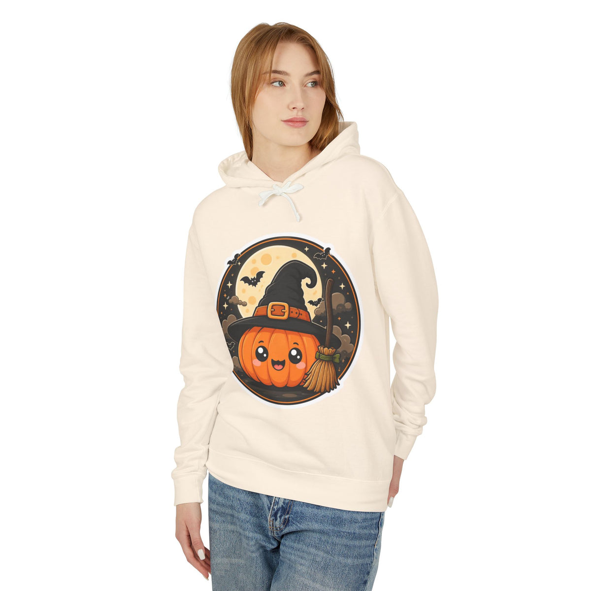 Halloween Pumpkin Witch Hooded Sweatshirt